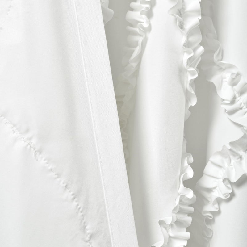 Lush Decor Avon Light Filtering Window Curtain Panel, Single, 54" W x 63" L, White - Ruffle Curtains for Living Room - Drapes - Vintage Coquette Décor - Image 5